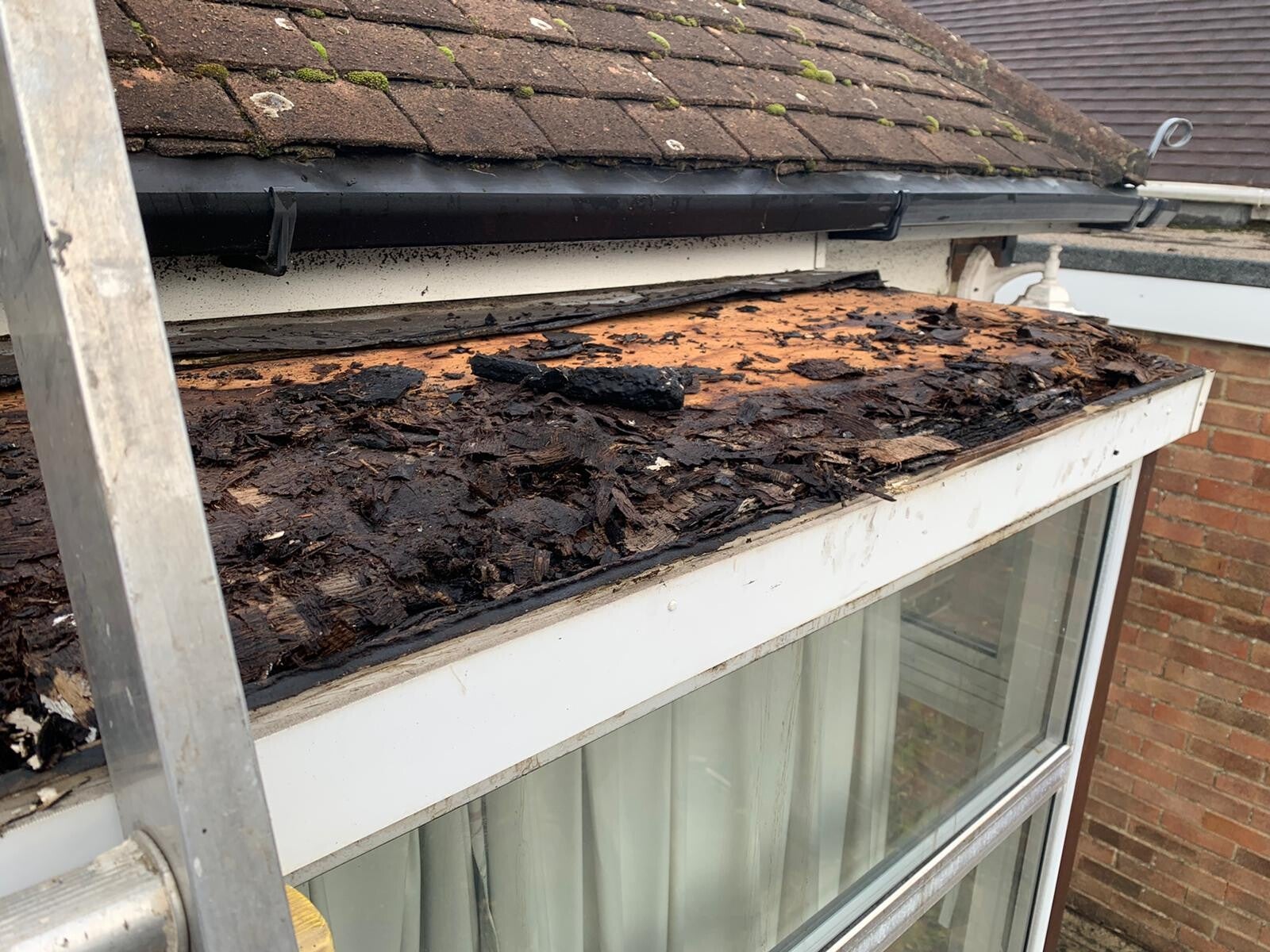 Roofing project in progress
